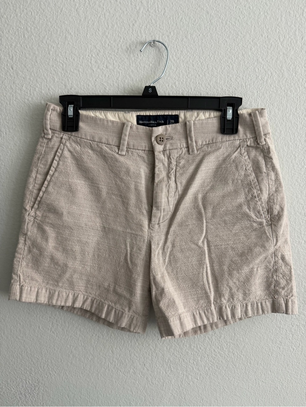 Abercrombie & Fitch Stretch Size 28 Light Beige Women's Cotton Shorts 4”